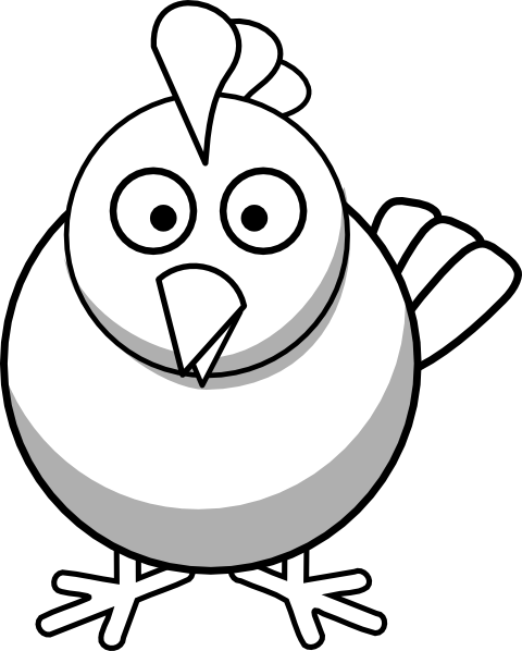 Hen Clipart Black And White