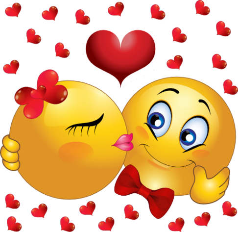 Kissing Smiley Faces Clipart - Free to use Clip Art Resource