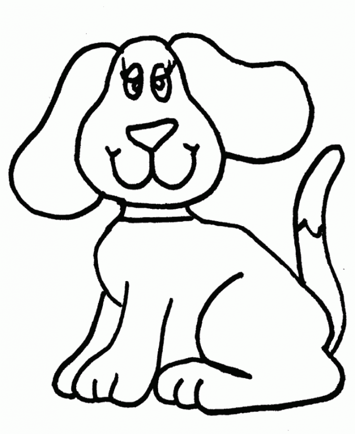 Easy to draw clipart dog