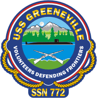 U.S. Navy USS Greeneville (SSN-772), submarine emblem - vector image