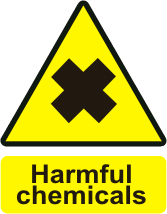 Laboratory safety signs | harmful chemicals (