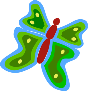 Blue And Green Butterfly clip art - vector clip art online ...