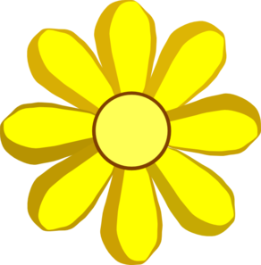 Yellow Spring Flower clip art - vector clip art online, royalty ...