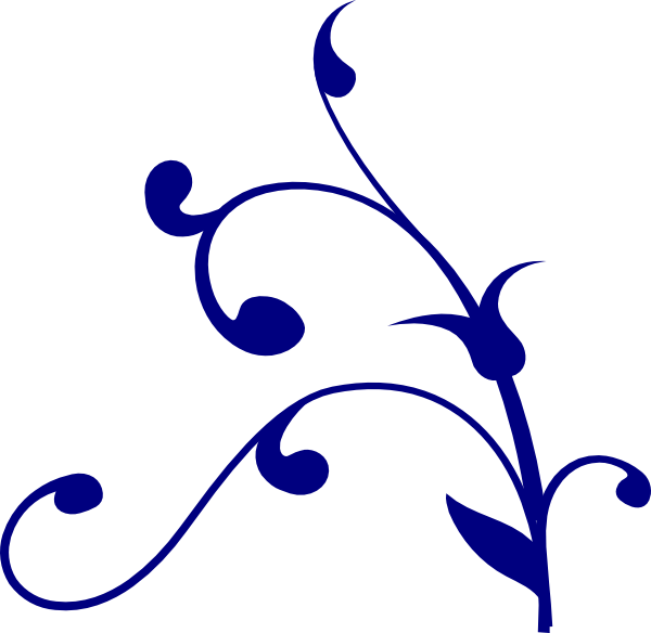 Blue Flower Vine clip art - vector clip art online, royalty free ...