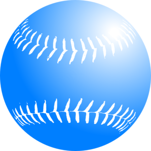 Blue Softball clip art - vector clip art online, royalty free ...