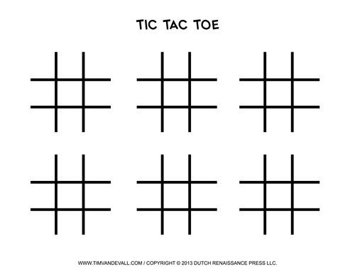 Free Printable Tic-Tac-Toe Templates | Blank PDF Game Boards