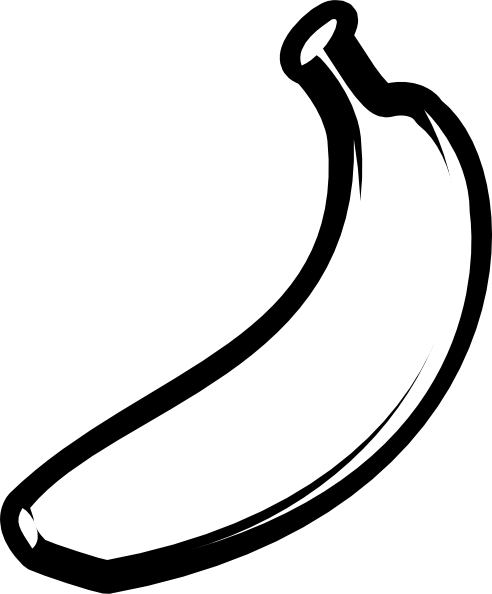 Banana Outline Fat clip art - vector clip art online, royalty free ...