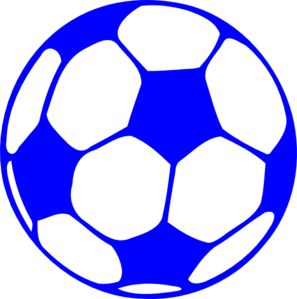 Blue Soccer Ball clip art - vector clip art online, royalty free ...