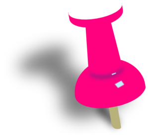 Pink Push Pin clip art - vector clip art online, royalty free ...