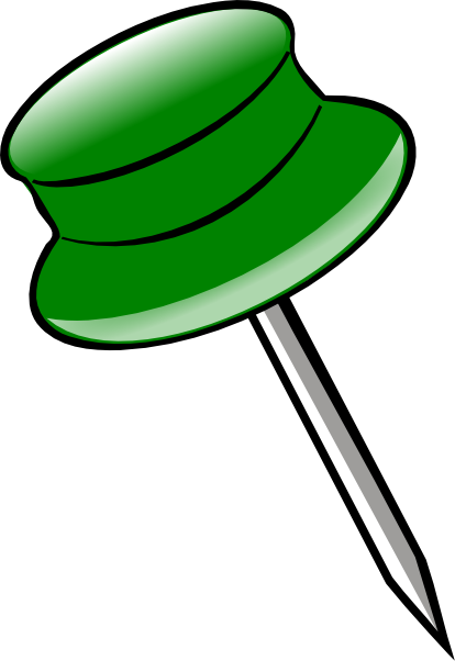 Green Pin clip art - vector clip art online, royalty free & public ...