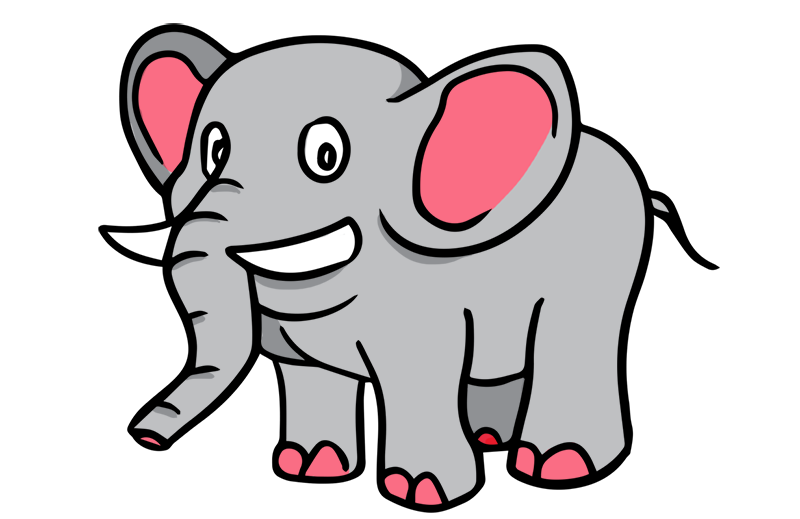 You can use this cute, cartoon elephant clip art for personal or commercial use. We appreciate a link back to this webpage if you plan on using this clip 