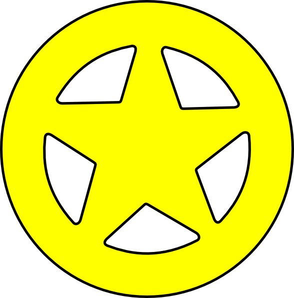 Sheriff Badge Yellow Simple Clip Art Vector Clip Art Online ...