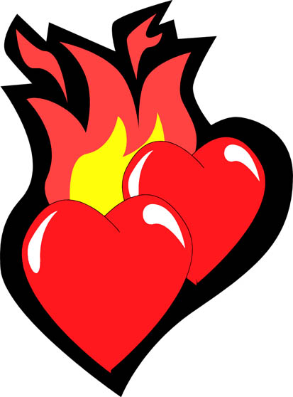 fire heart clipart - photo #4