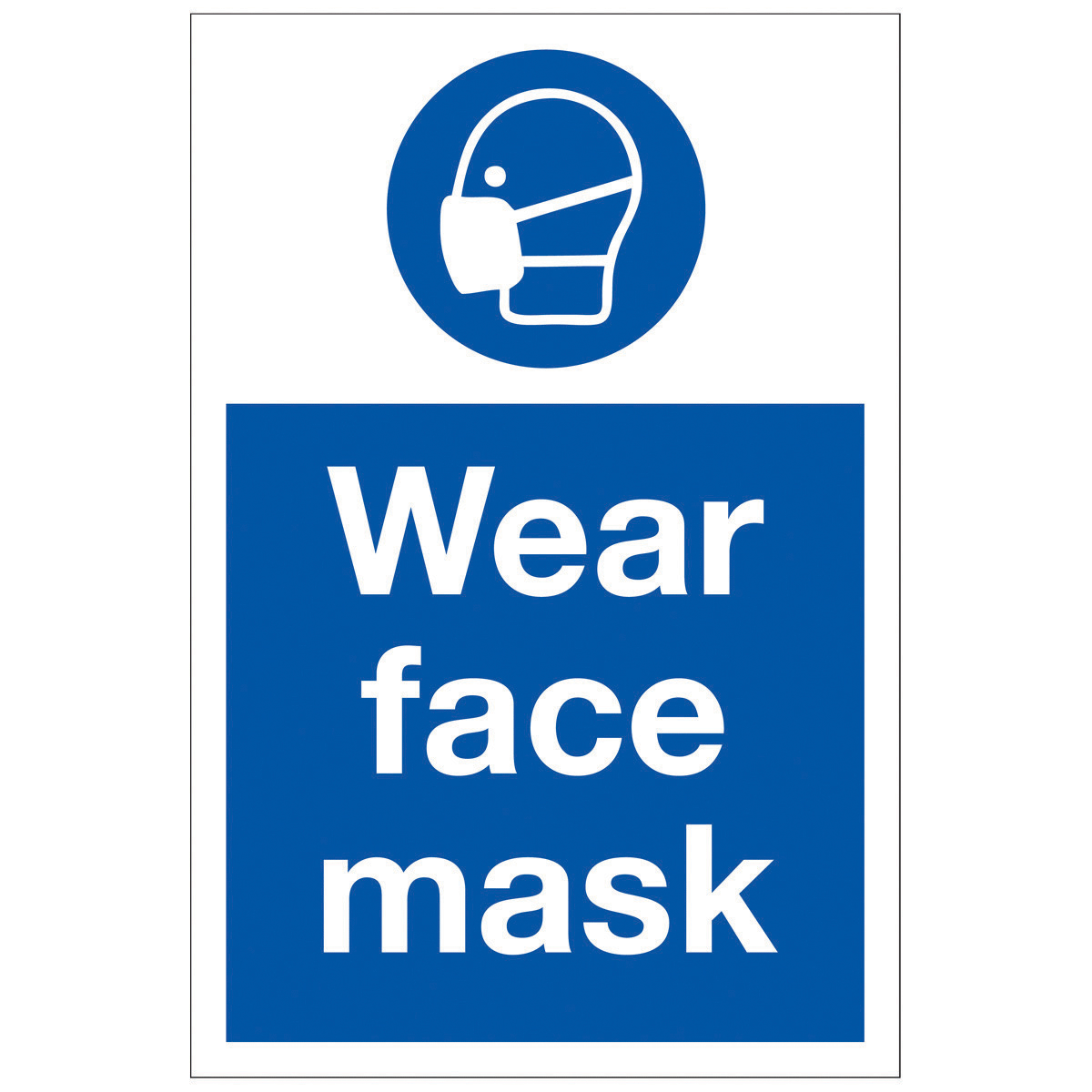 Wear Facemask Safety Sign - Mandatory Sign from BiGDUG UK