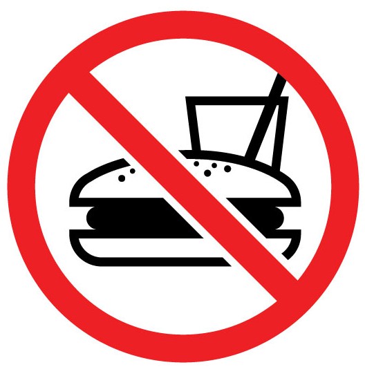 No Food Or Drinks Sign