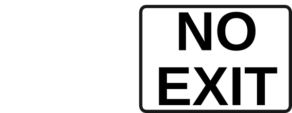 No Exit Sign clip art Free Vector / 4Vector
