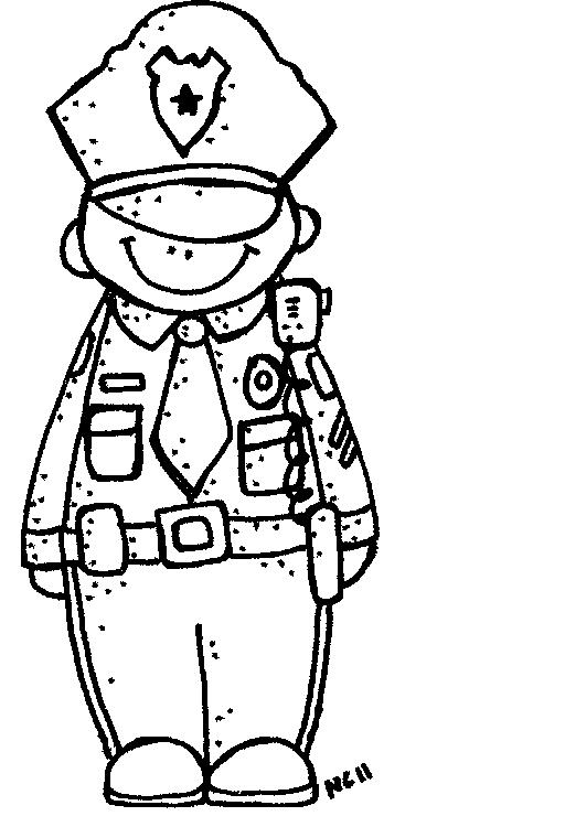 Police Black And White Clipart