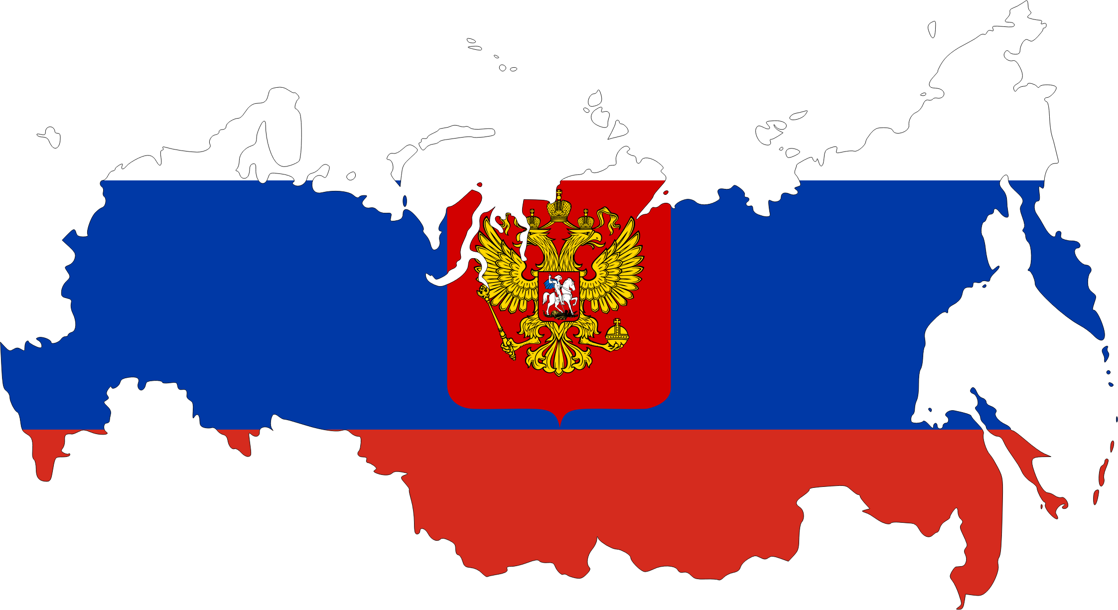 Clipart - Russia Flag Map