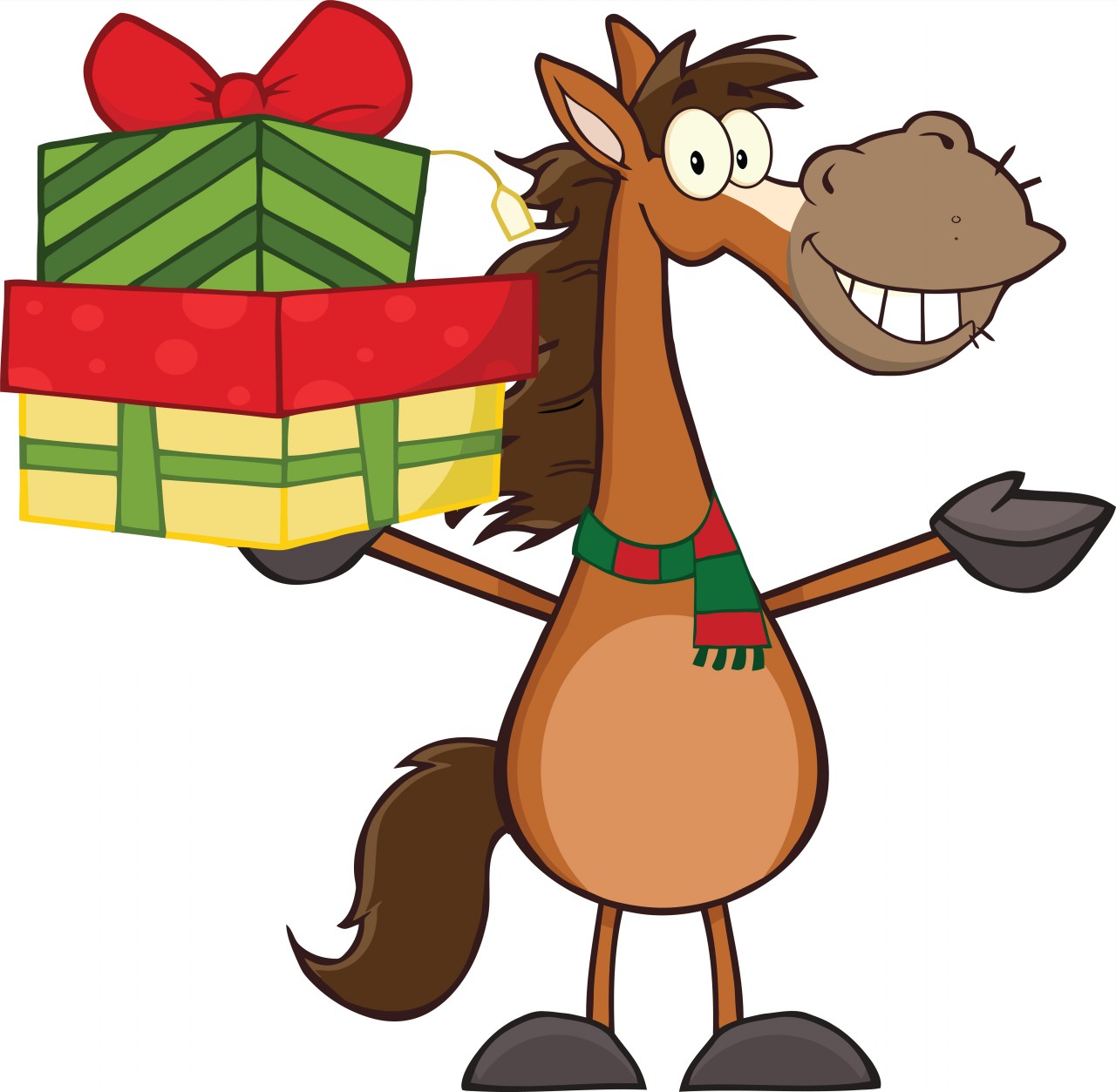 Happy new year horse clipart