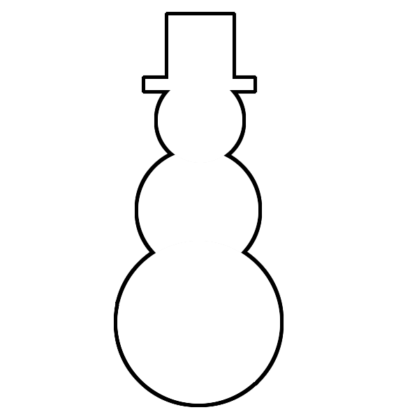 Best Photos of Large Snowman Template Printable - Blank Snowman ...