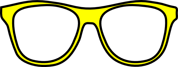 Yellow Gratitude Glasses Clip Art - vector clip art ...