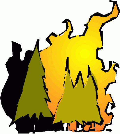 Clipart forest fire