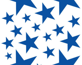 blue star wall decal – Etsy IE