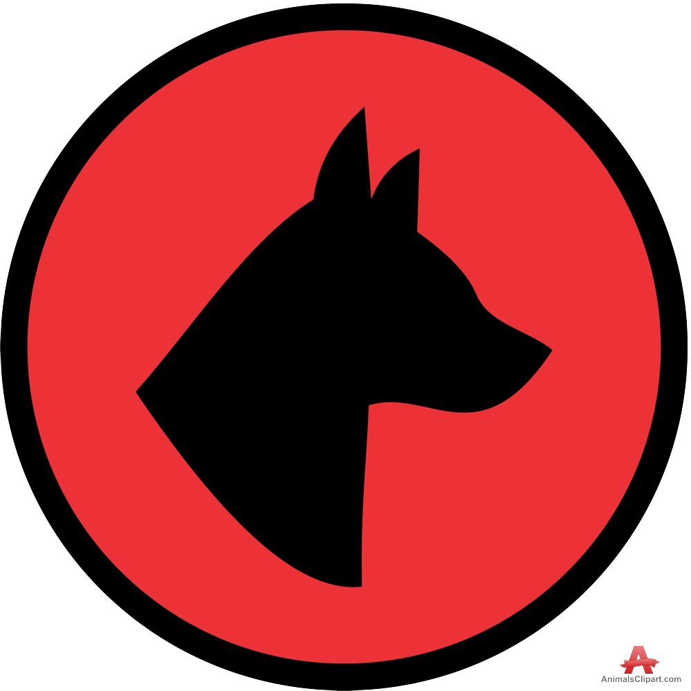 Dog Silhouette Logo Badge Design | Free Clipart Design Download