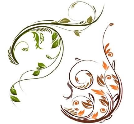 Wonderful Celtic Leaf Vine Tattoo Design. TattoosHunter