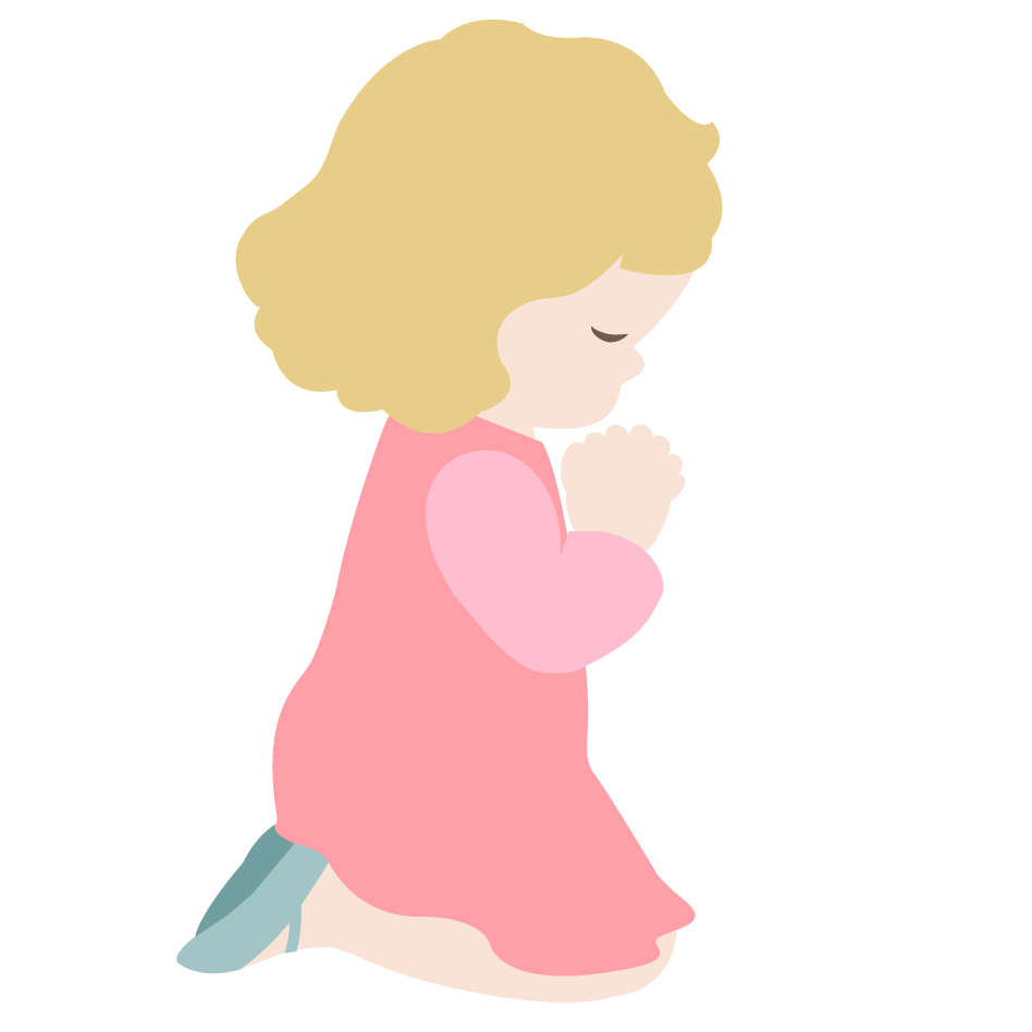 Girl Praying Clipart