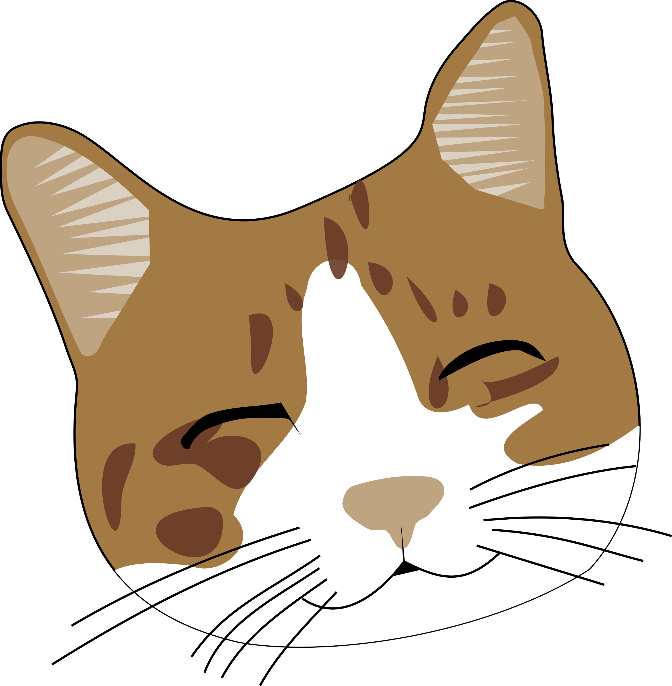 Cartoon cat head clipart