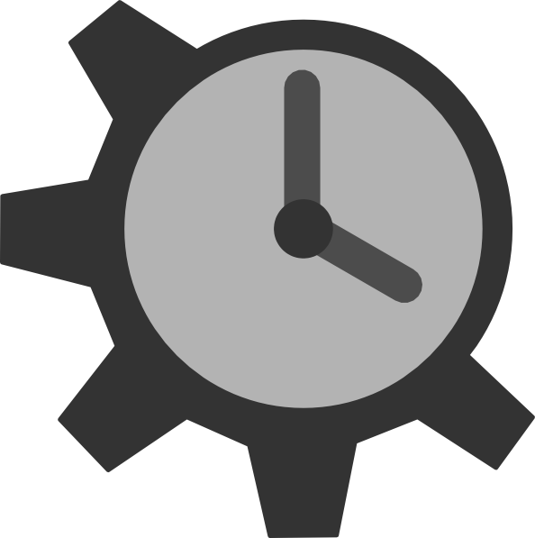 Clock With Gear Clip Art - vector clip art online ...