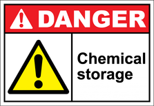 Danger Sign dangerous chemicals - SafetyKore.com