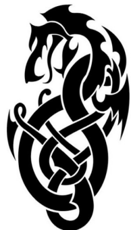Tribal celtic dragon tattoo image number 27.
