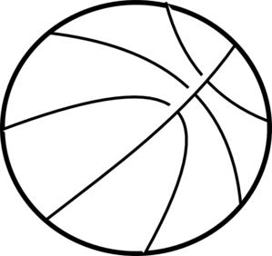 Black White Basketball Court Clipart