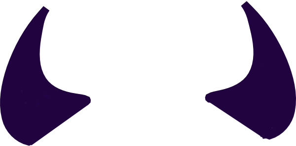 Purple Devil Horns Clip Art - vector clip art online ...