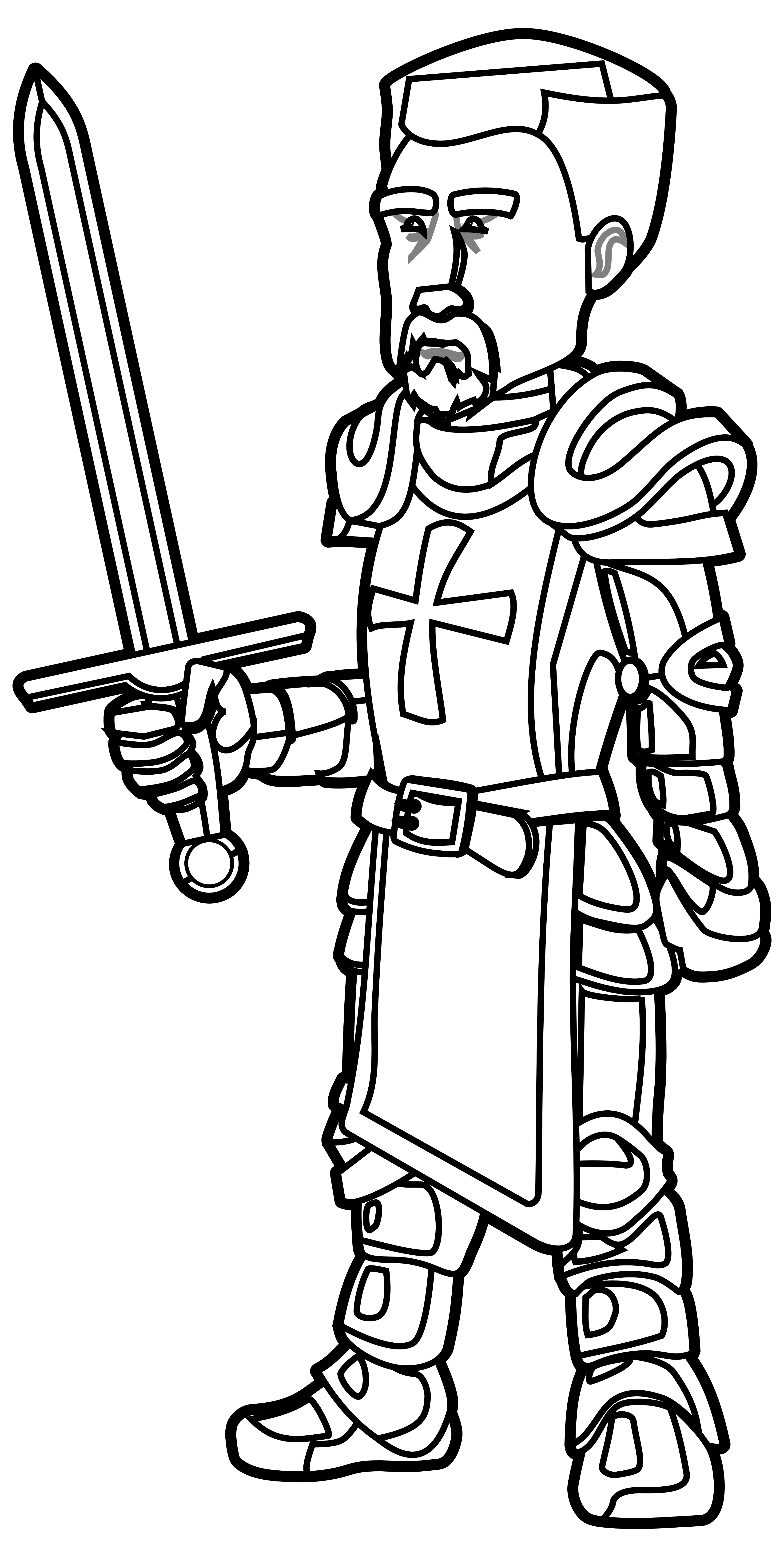 Medieval Knight And Castle Clipart