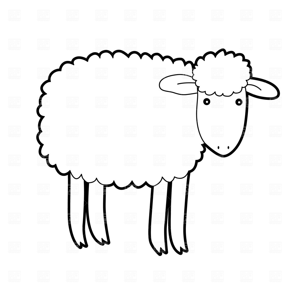 Best Photos of Black Sheep Template - Black Sheep Clip Art, Cotton ...