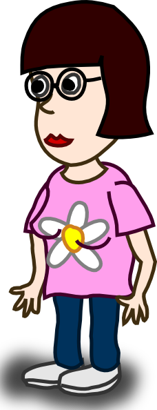 Girl Cartoon Character Clip Art - vector clip art ...
