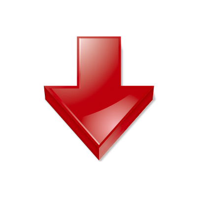 arrow_down_1, red, arrow, down, download, icon, button, 256x256 ...