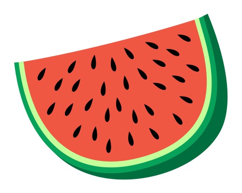 Drawing a cartoon watermelon