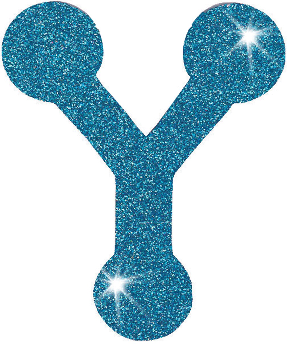 Y Glitter Foam Alphabet Letters 6" GFA-