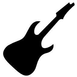 Electric guitar silhouette vector icon | Free Music icons