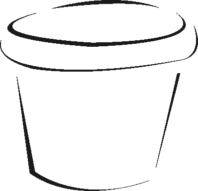 Flower Pot Stencil 2 -- Free Flower Pot Stencil to Print and Cut Out