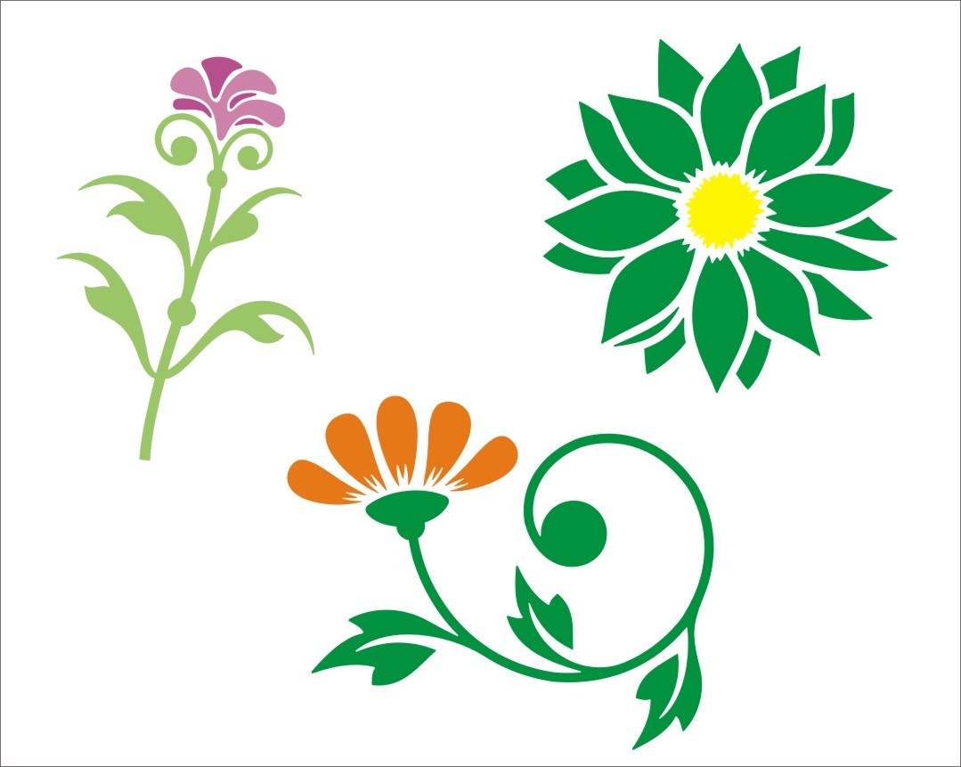 Flower Stencils Free Clipart Best