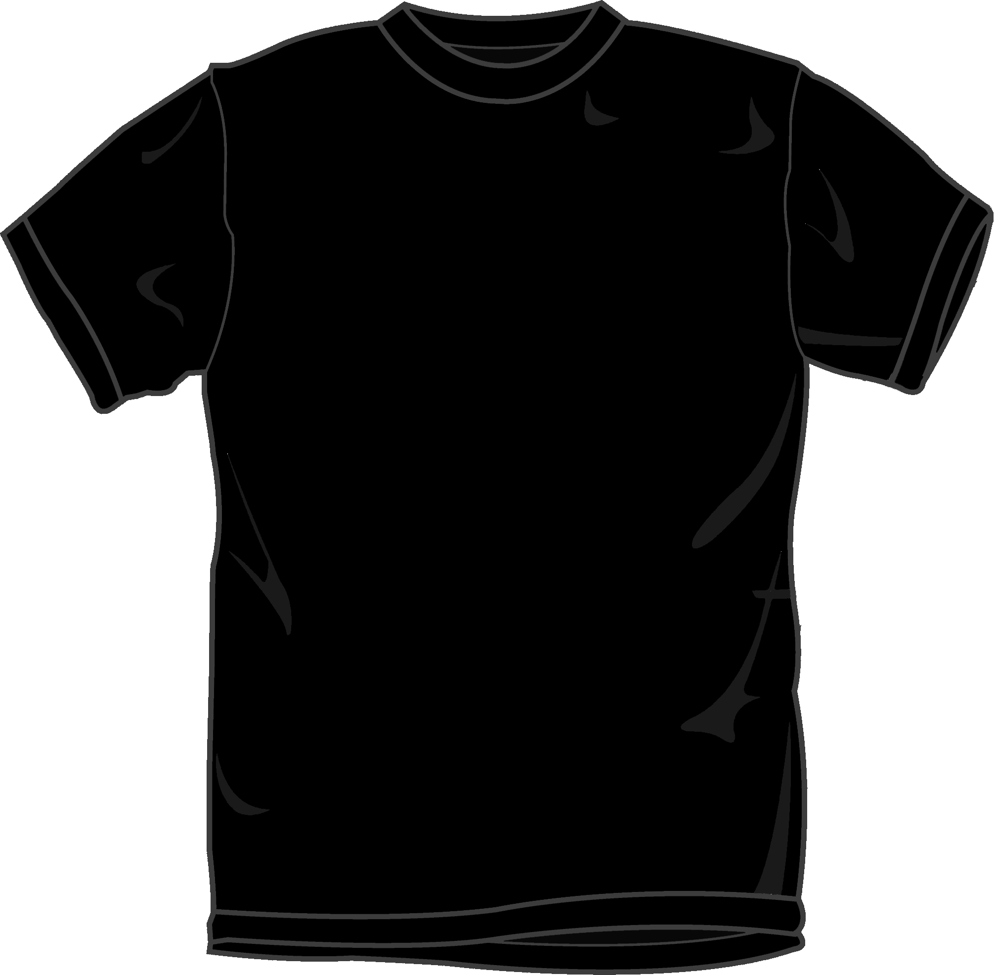 Black T Shirt Template Front And Back ClipArt Best