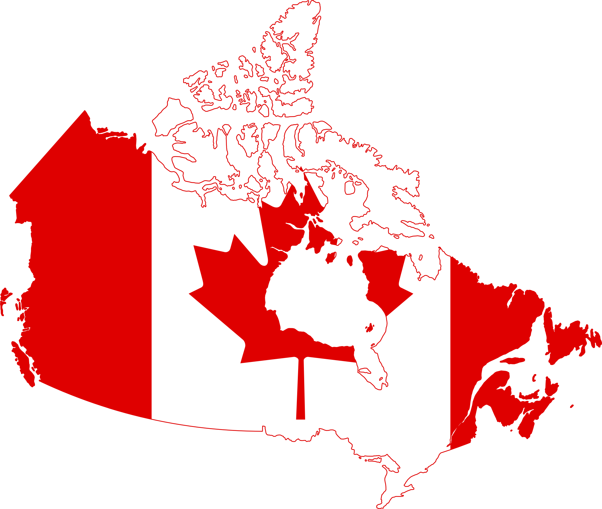 Clip Art: Canada Flag Map Drapeau Bandiera ...