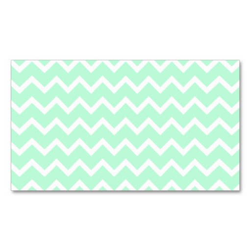 Mint Green Zigzag Chevron Stripes. Business Card Template from Zazzle.