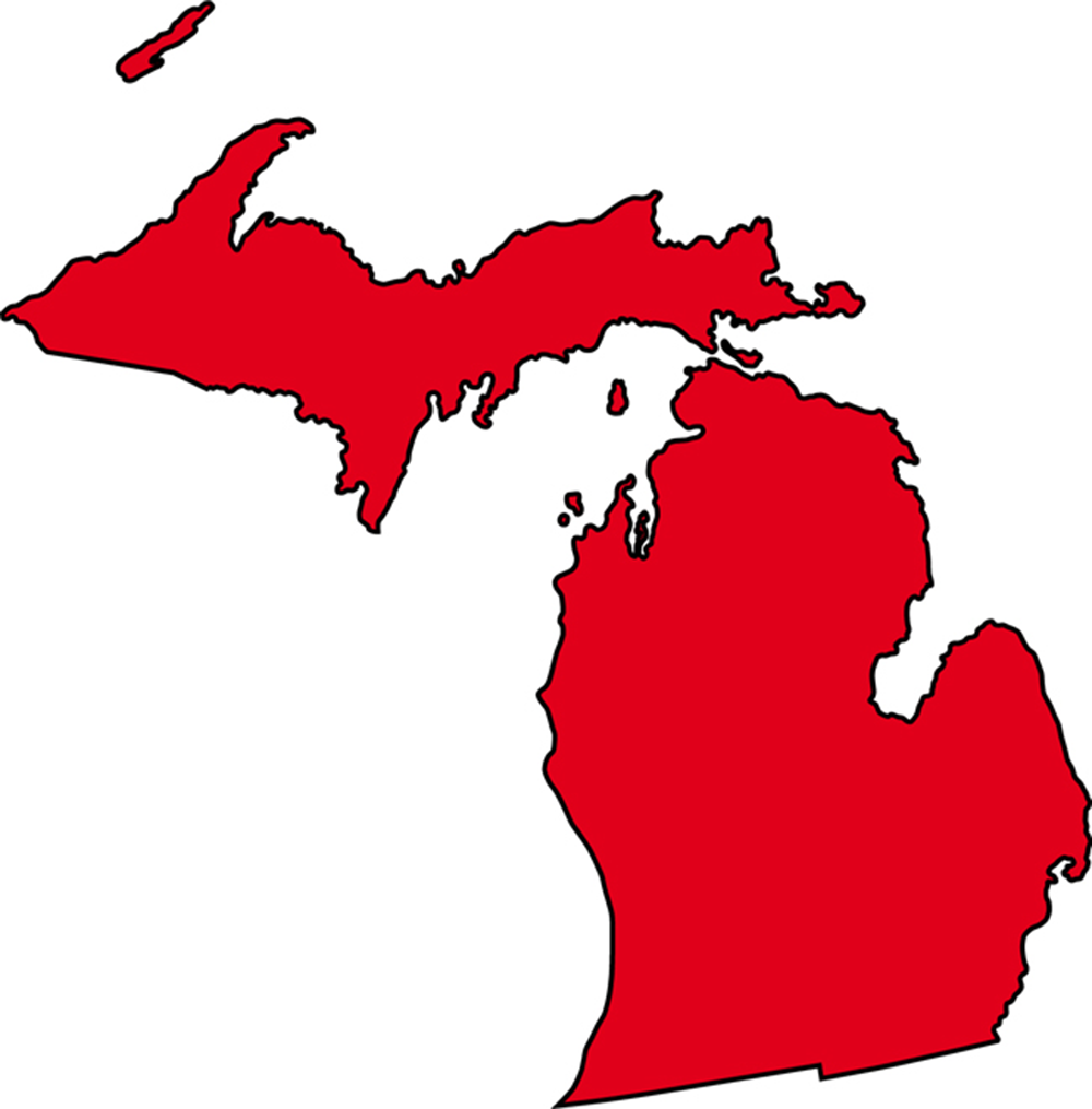 clipart michigan map - photo #7