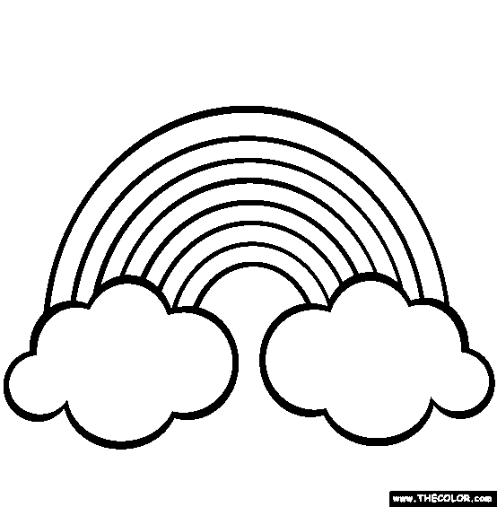 Rainbows Coloring Page | Free Rainbows Online Colo